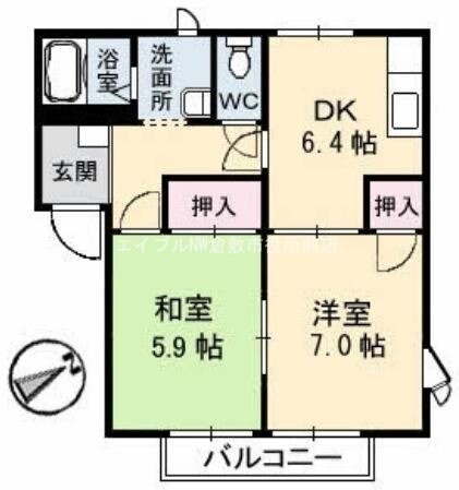 フレグランスまほろば　A棟の物件間取画像